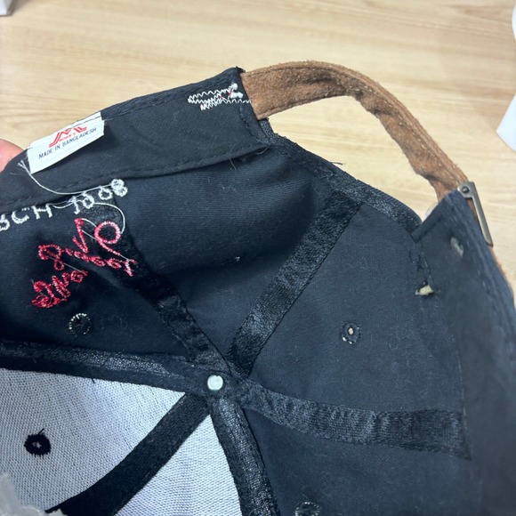 Vintage Kansas Jayhawks Hat Cap Strapback Black Womens Basketball Sweet 16 90s - Picture 9 of 11